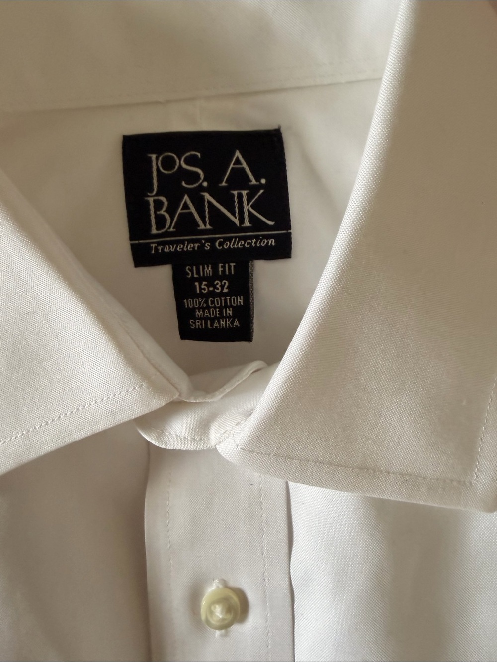 Jos. A. Bank White Slim Fit Dress Shirt